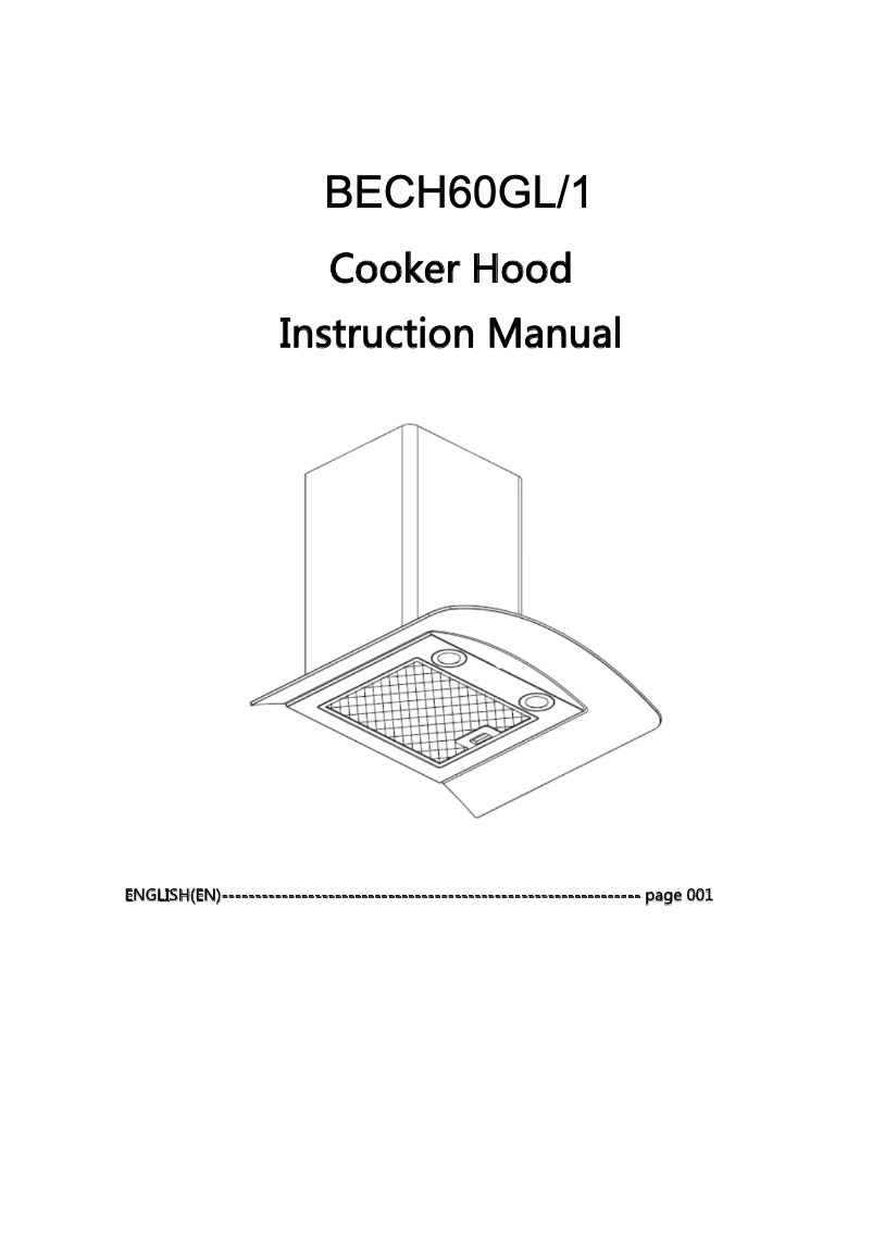 Page 1 de la notice Manuel utilisateur Baumatic BECH60GL/1