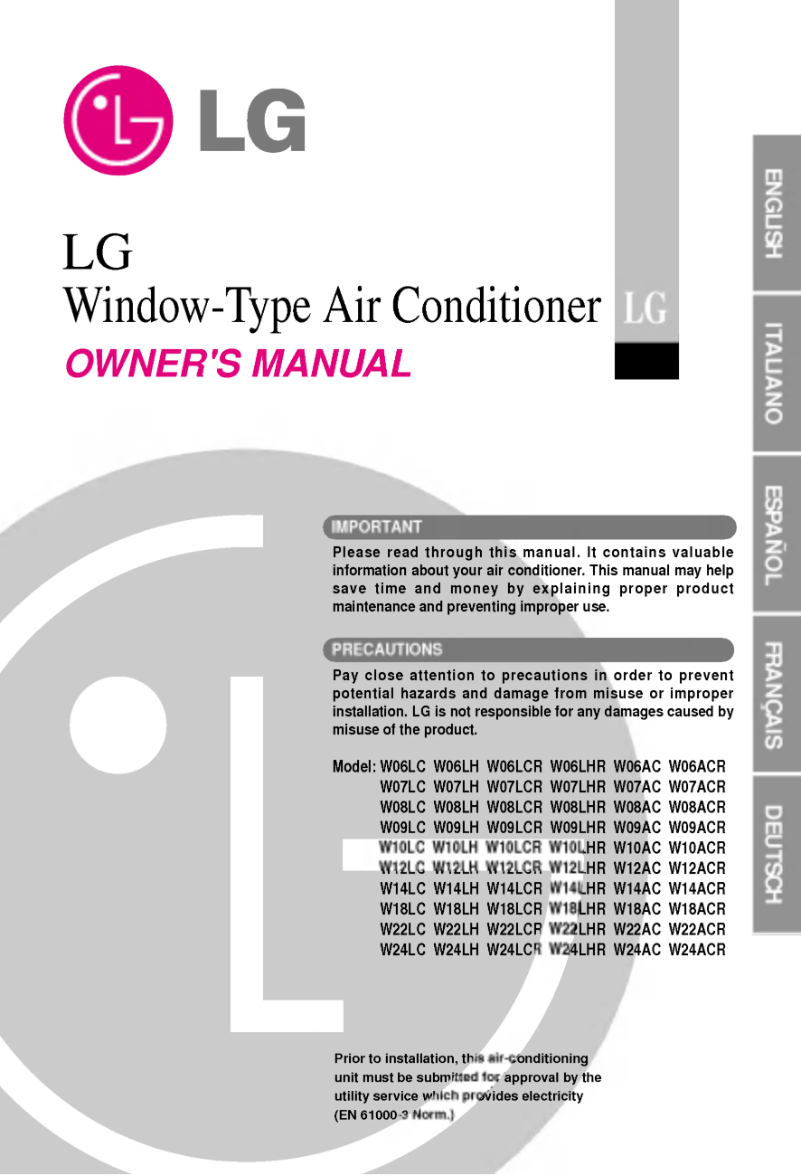 Página 1 del manual Manual de usuario LG AWH186NGAB0