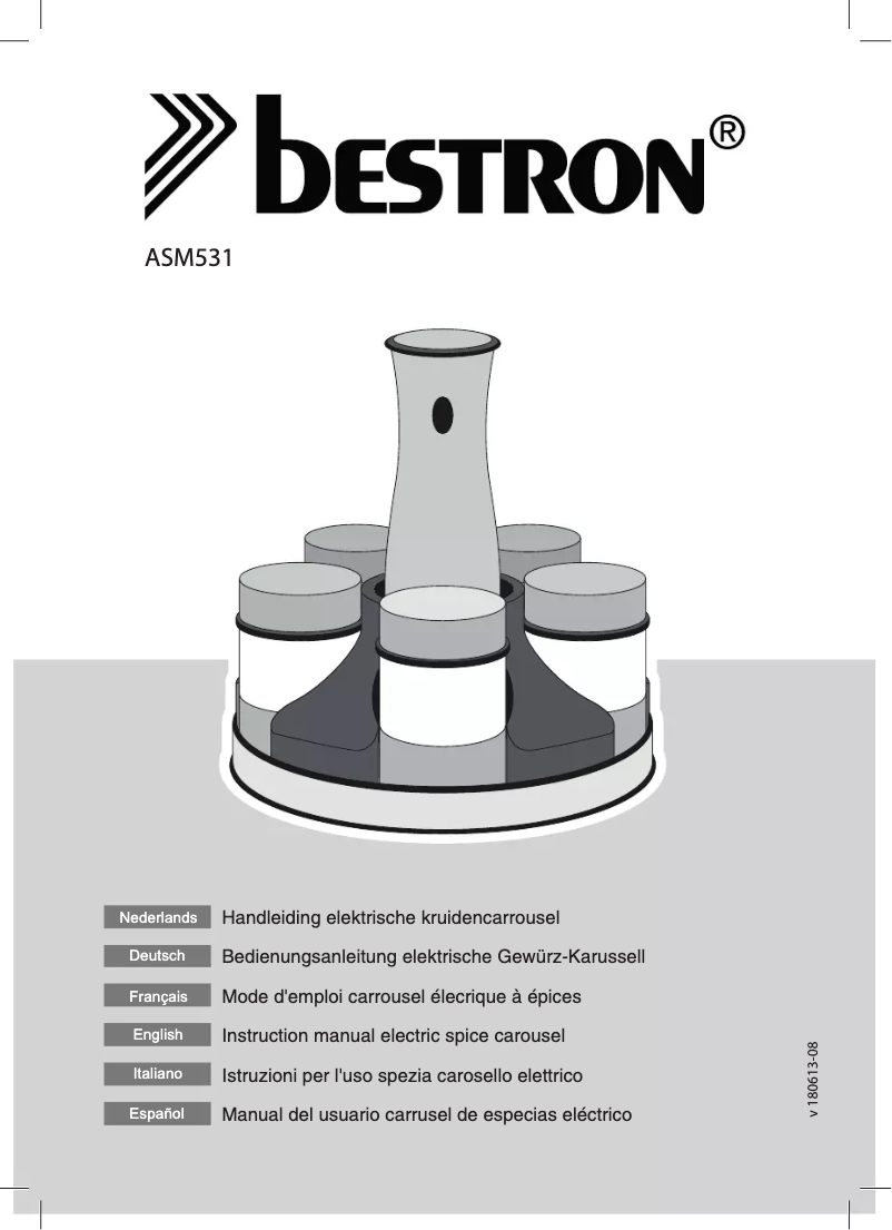 Page 1 de la notice Manuel utilisateur Bestron ASM531
