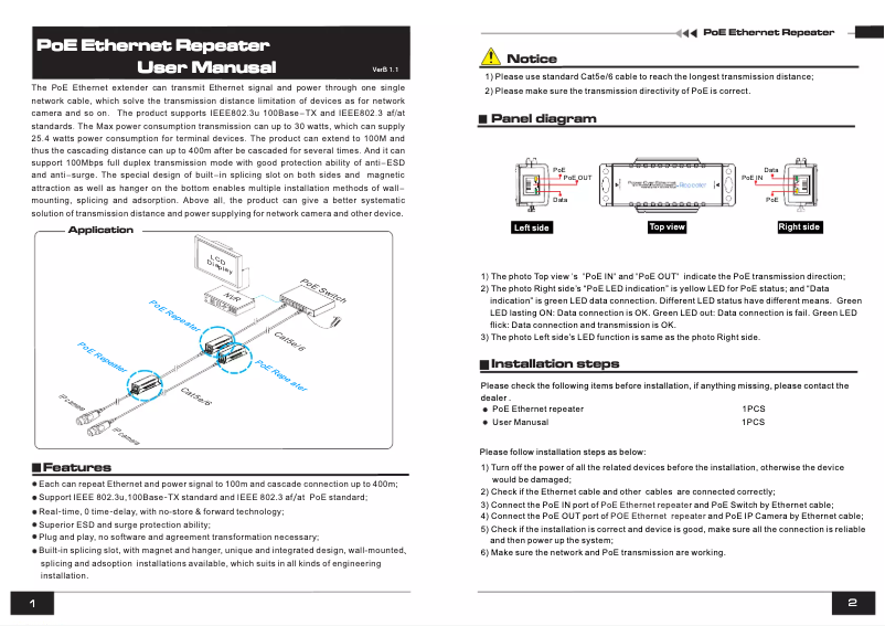 Page n°1 - Manuel utilisateur UTEPO UTP3-VER01-PoE