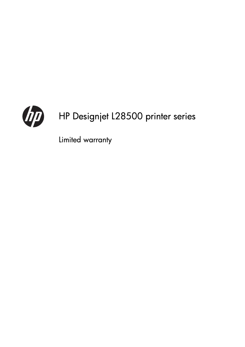 Página 1 del manual Información de garantía HP Latex 280
