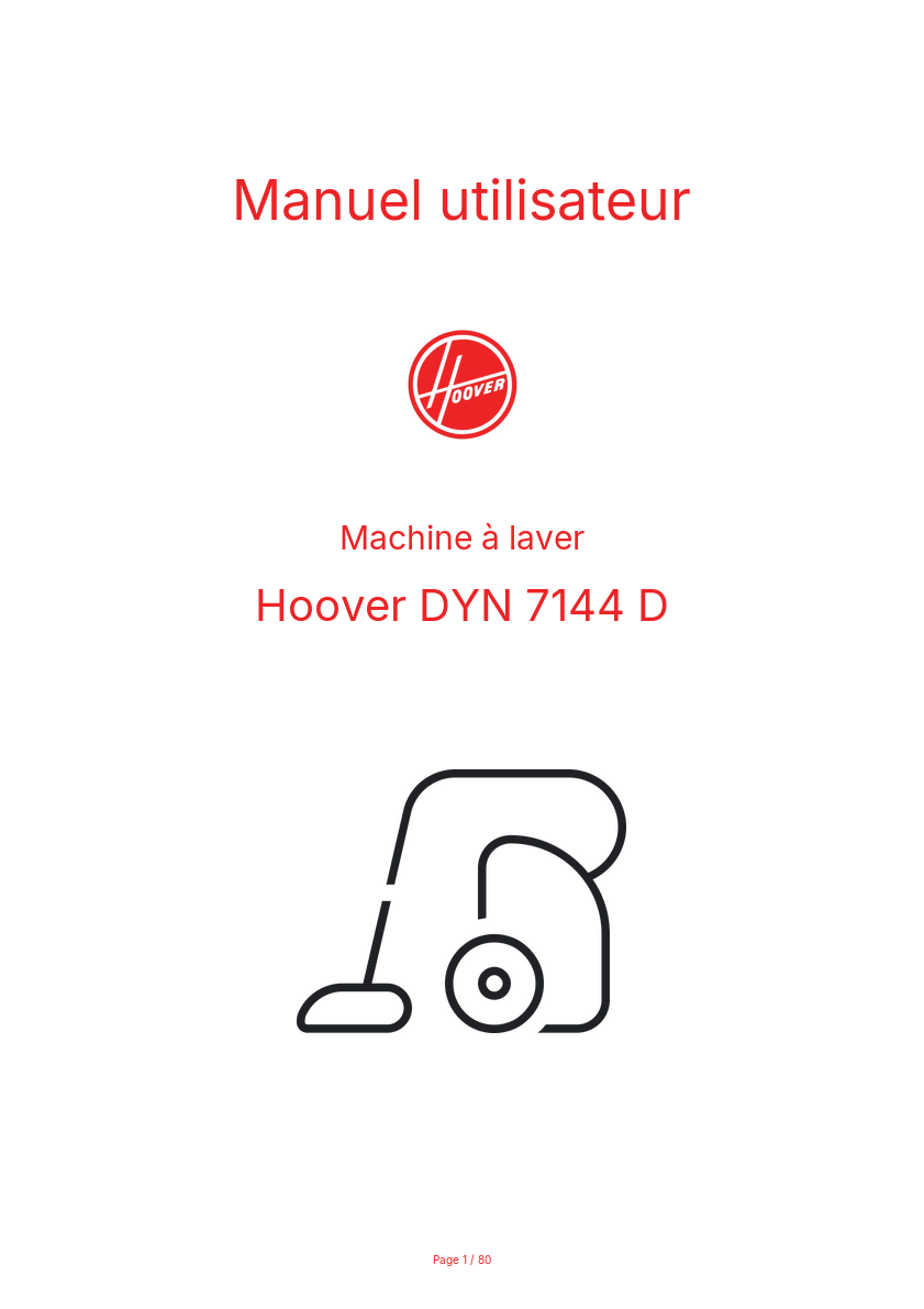 Image de la première page du manuel de l'appareil DYN 7144 D