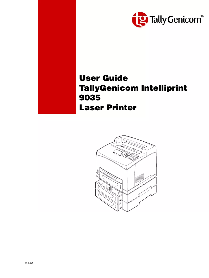 Page 1 de la notice Manuel utilisateur TallyGenicom Intelliprint 9035