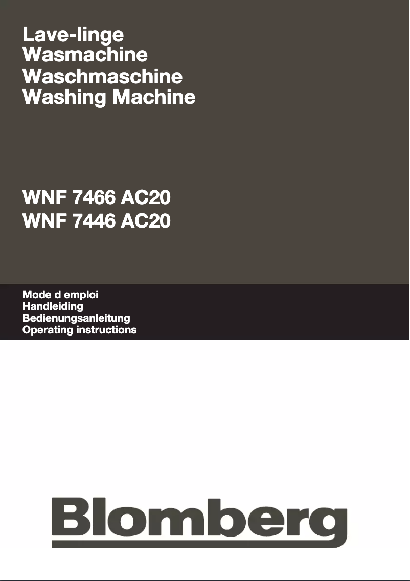 Page 1 de la notice Manuel utilisateur Blomberg WNF 7446