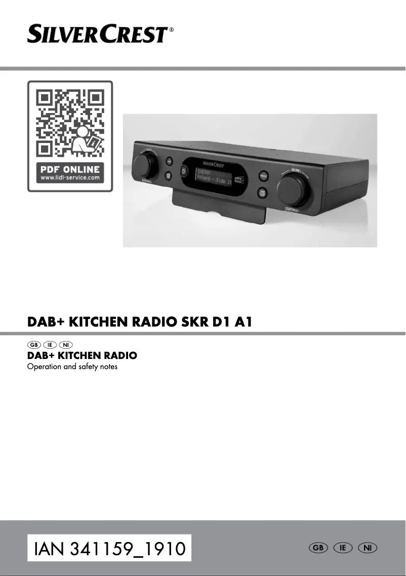 Page n°1 - Manuel utilisateur SilverCrest SKR D1 A1