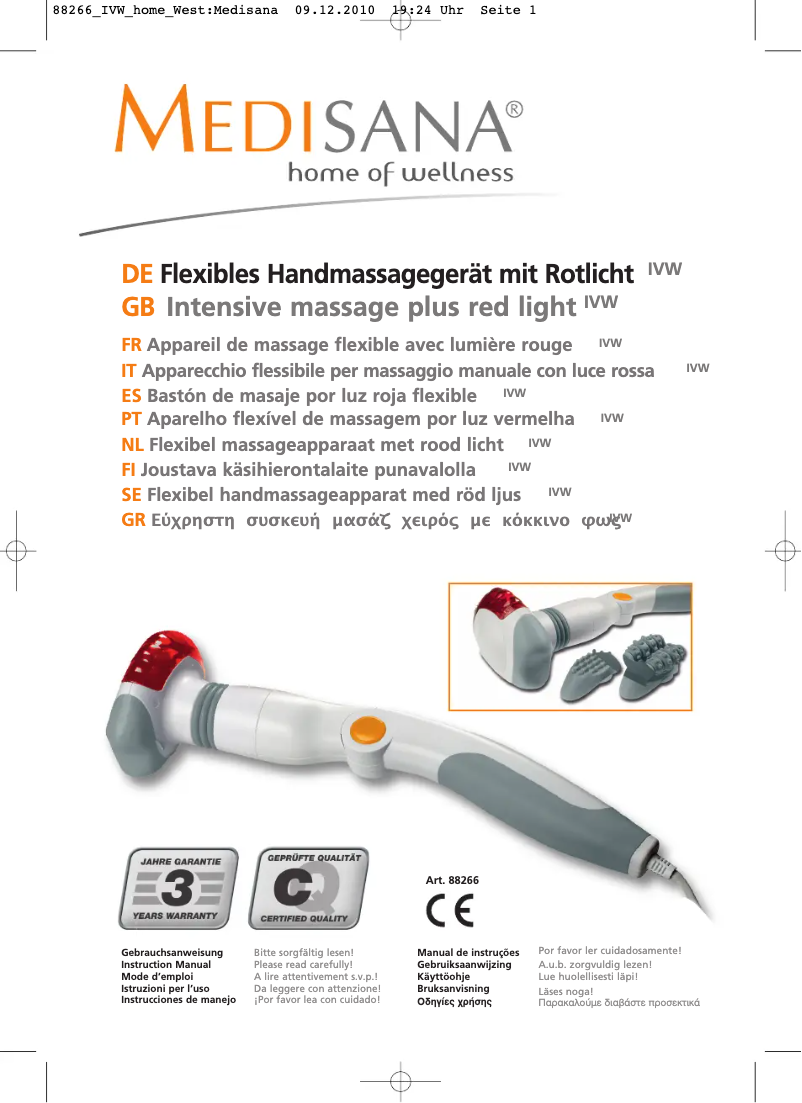 Página 1 del manual Manual de usuario Medisana IVW 88266