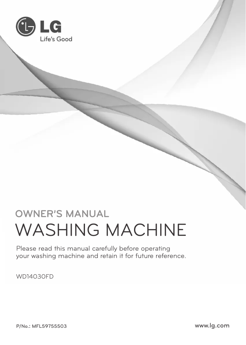 Página 1 del manual Manual de usuario LG WD14030FD