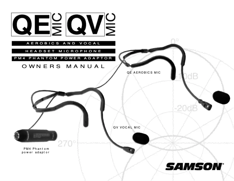Page n°1 - Manuel utilisateur Samson Qe