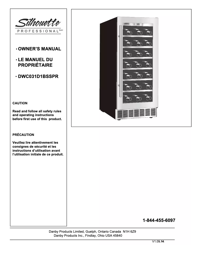 Página 1 del manual Manual de usuario Danby DWC031D1BSSPR
