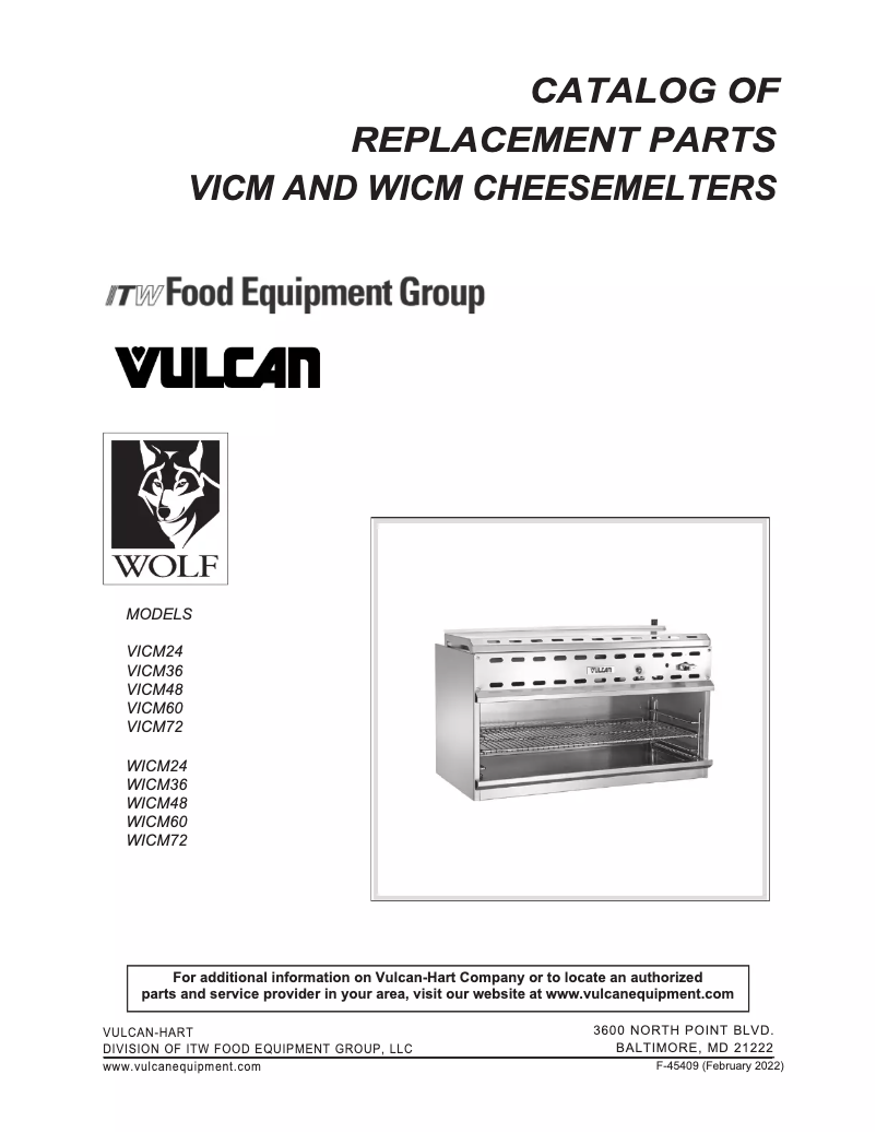 Page 1 de la notice Catalogue Vulcan VICM60