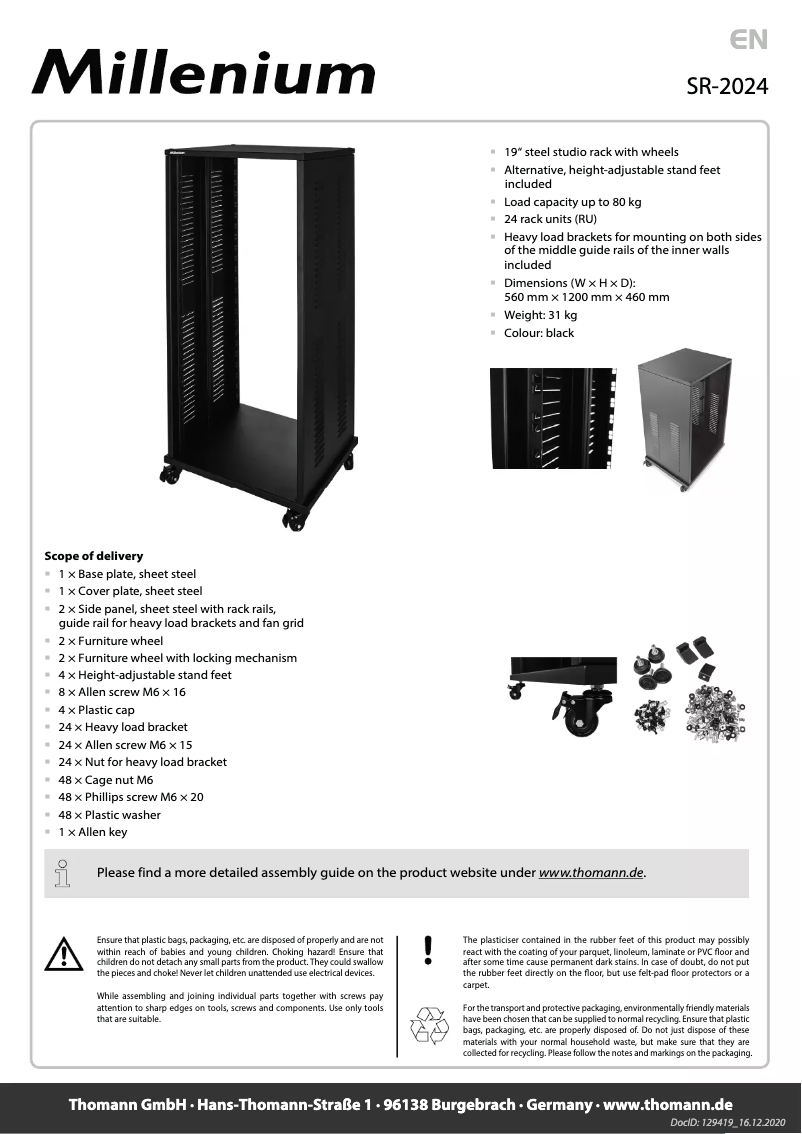 Image de la première page du manuel de l'appareil SR-2024