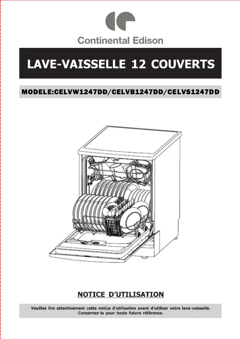 Image de la première page du manuel de l'appareil CELVW1247DD