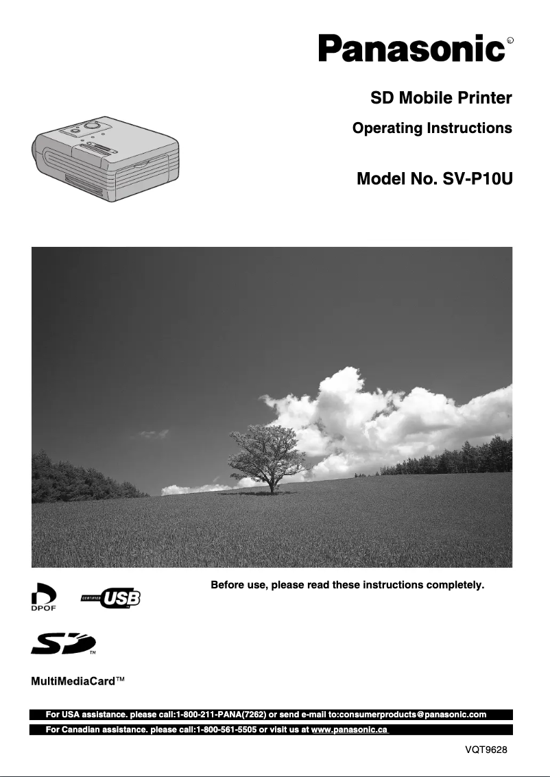 Image de la première page du manuel de l'appareil NV-MPD5B