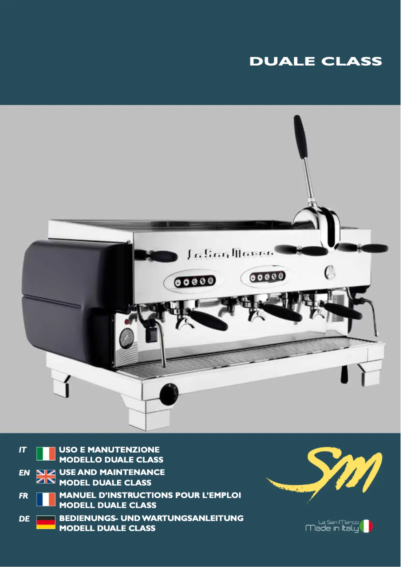 Page n°1 - Manuel utilisateur La San Marco Duale Class