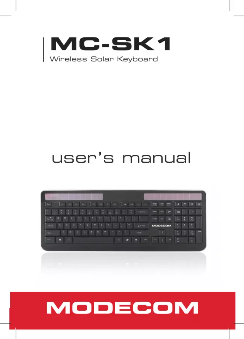 Page 1 de la notice Manuel utilisateur ModeCom MC-SK1
