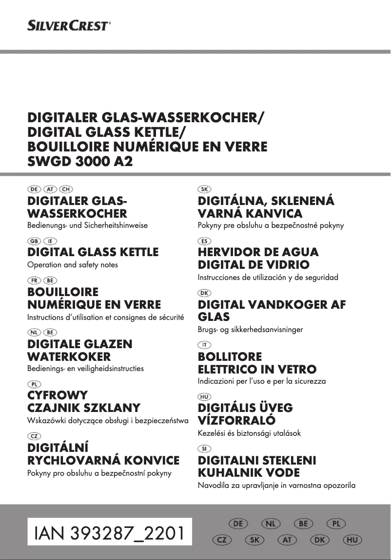 Page n°1 - Manuel utilisateur SilverCrest SWGD 3000 A2