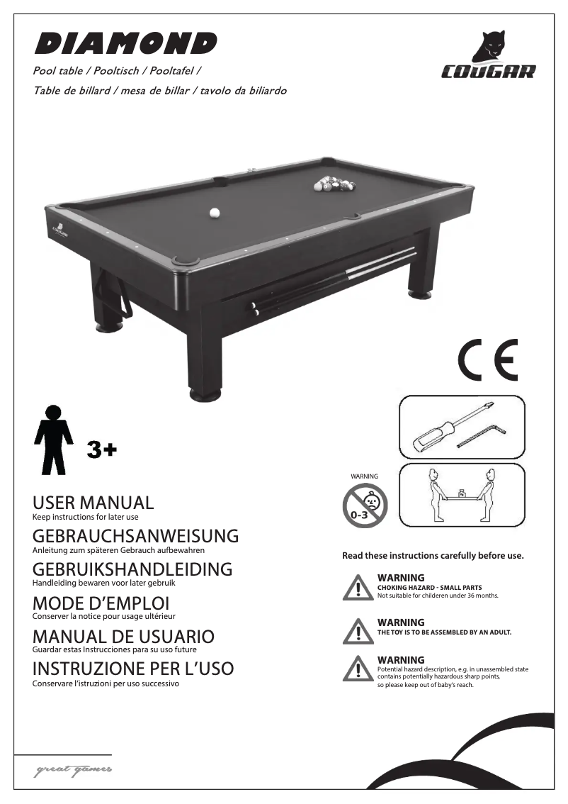 Page 1 de la notice Manuel utilisateur Cougar Diamond