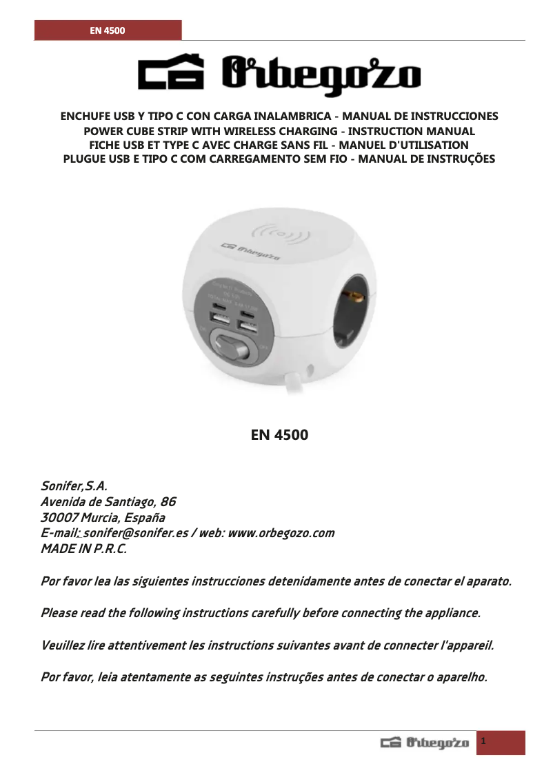 Image de la première page du manuel de l'appareil EN 4500