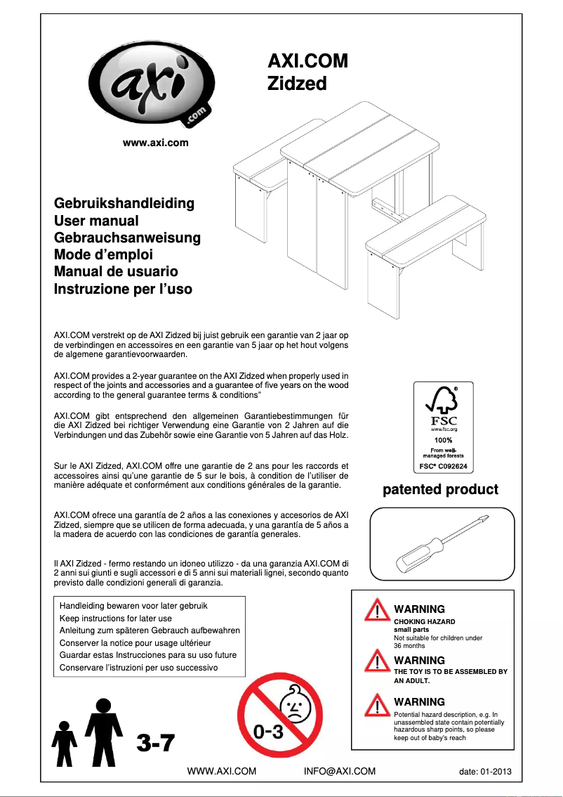 Image de la première page du manuel de l'appareil ZidZed