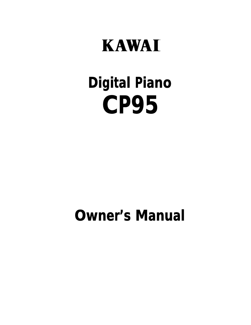 Page 1 de la notice Manuel utilisateur Kawai CP95