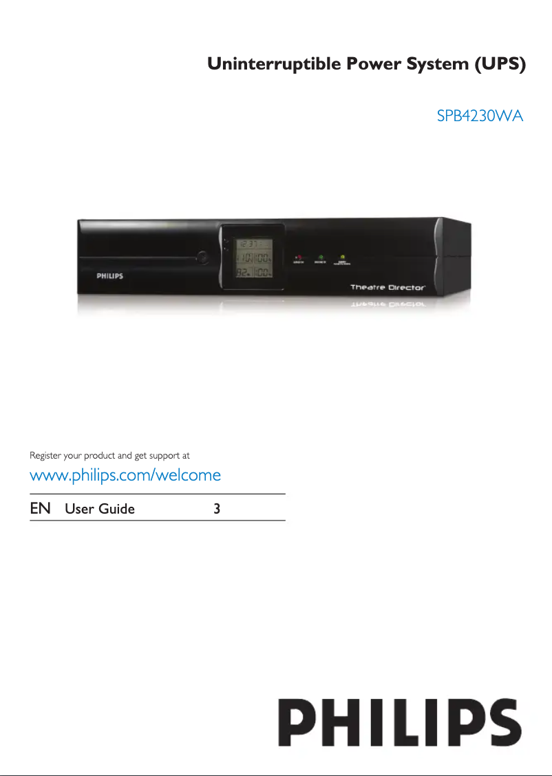 Página 1 del manual Manual de usuario Philips SPB4230WA