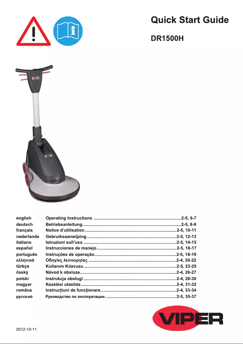Page 1 de la notice Manuel utilisateur Viper DR1500H