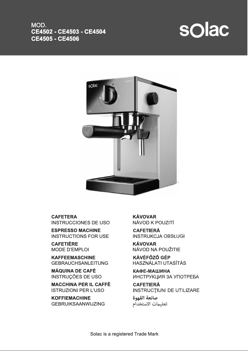 Image de la première page du manuel de l'appareil Squissita Easy CE4502