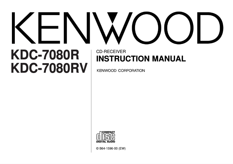 Page 1 de la notice Manuel utilisateur Kenwood KDC-7080RV