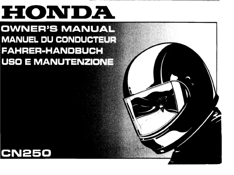 Página 1 del manual Manual de usuario Honda CN250 (1993)