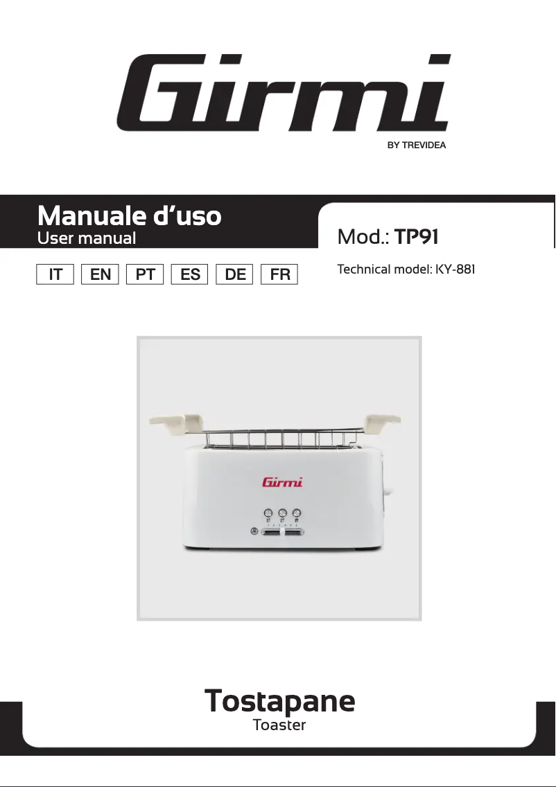 Page n°1 - Manuel utilisateur Girmi TP91