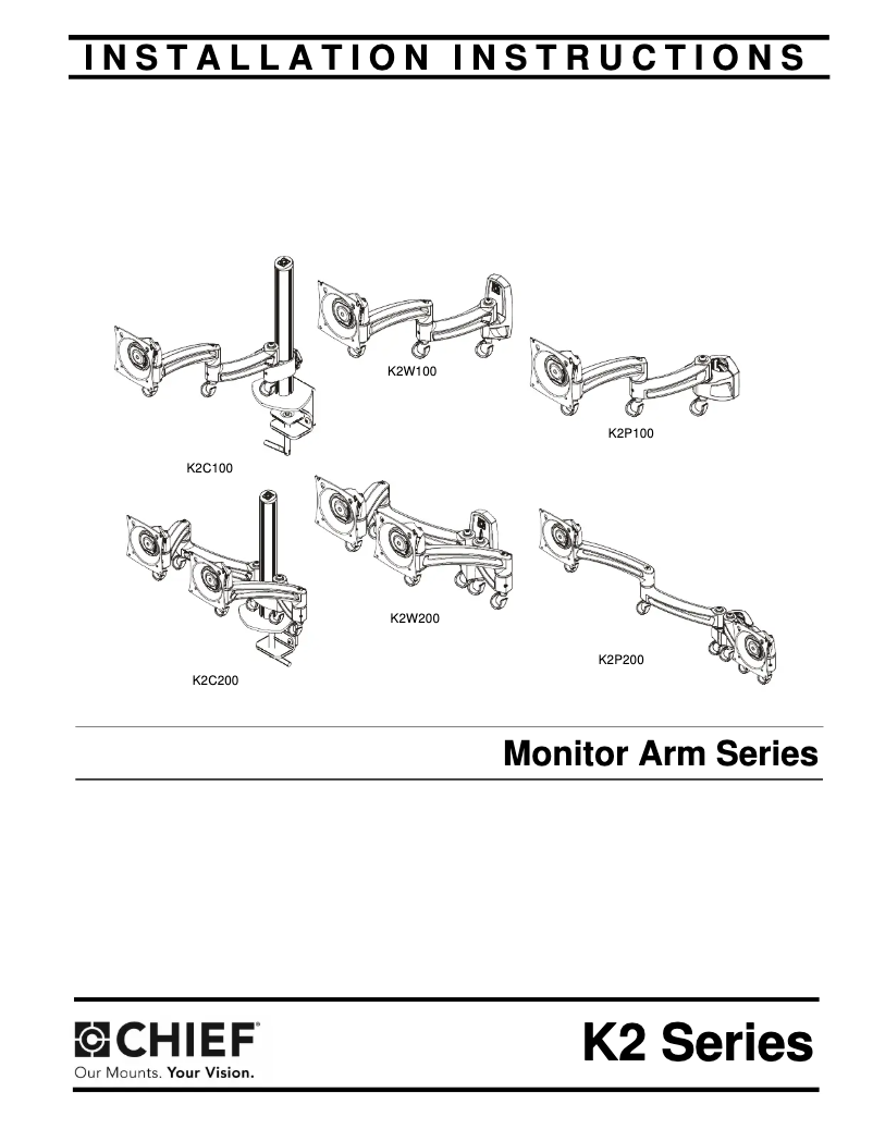 Page n°1 - Manuel utilisateur Chief KONTOUR K2C200S