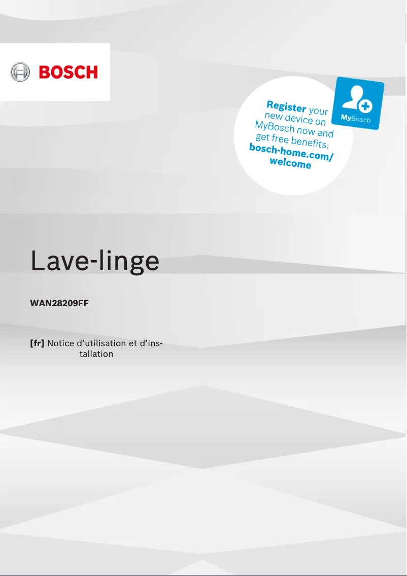 Image de la première page du manuel de l'appareil WAN28209FF