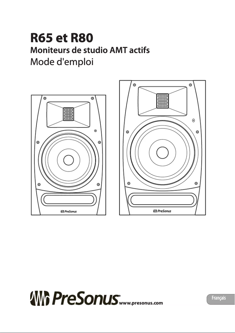 Page n°1 - Manuel utilisateur PreSonus R80