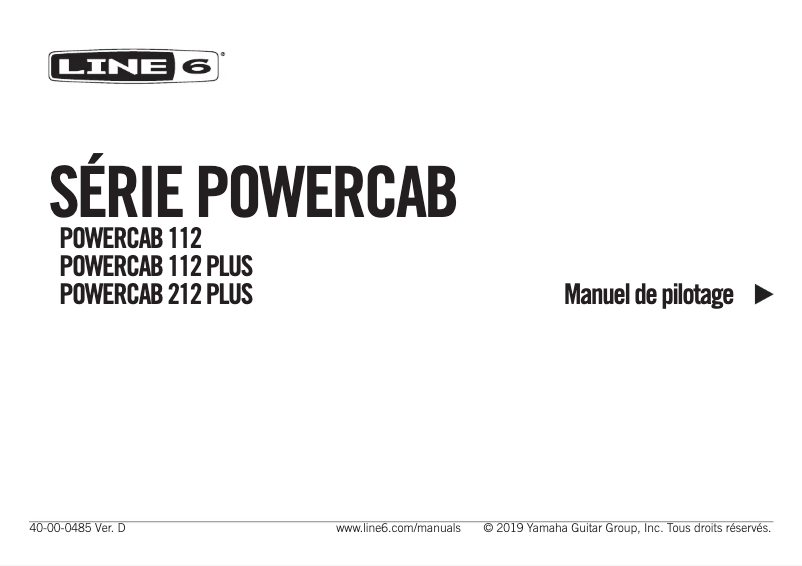 Page 1 de la notice Manuel utilisateur Line 6 Powercab 112 Plus