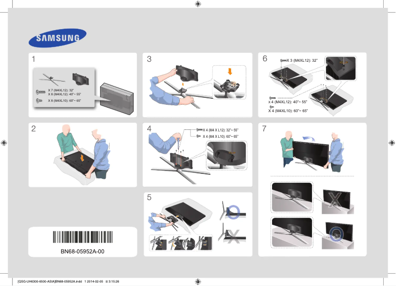 Página 1 del manual Guía de instalación Samsung UA55H6500AN