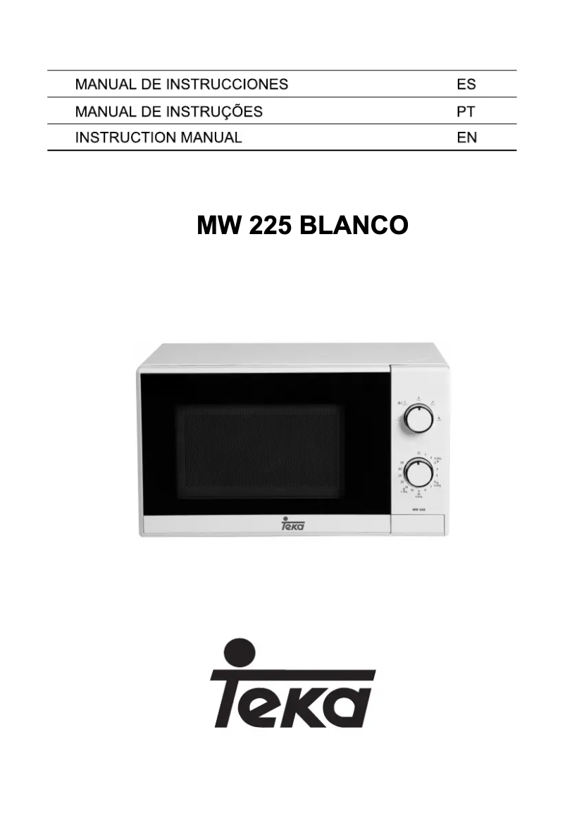 Image de la première page du manuel de l'appareil MW 225