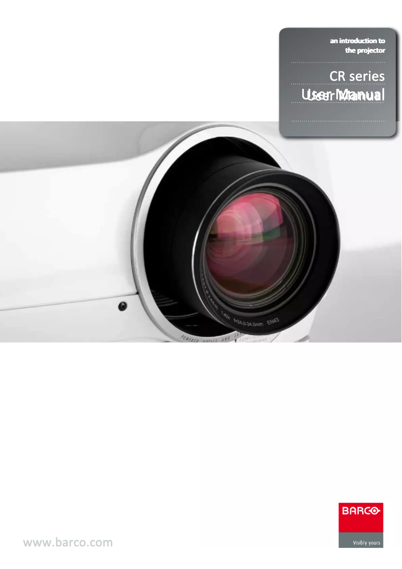 Page 1 de la notice Manuel utilisateur Barco CRPN-62B