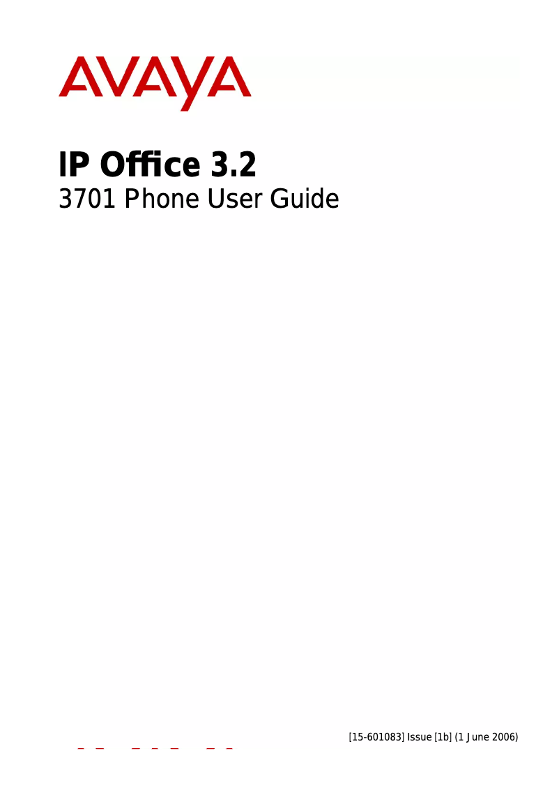 Imagen de la primera página del manual del dispositivo IP Office 3.2