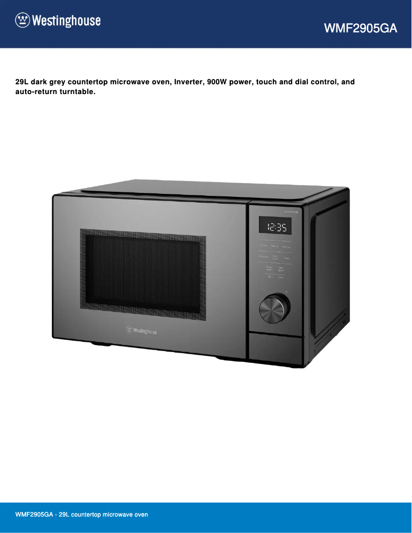 Image de la première page du manuel de l'appareil WMF2905GA