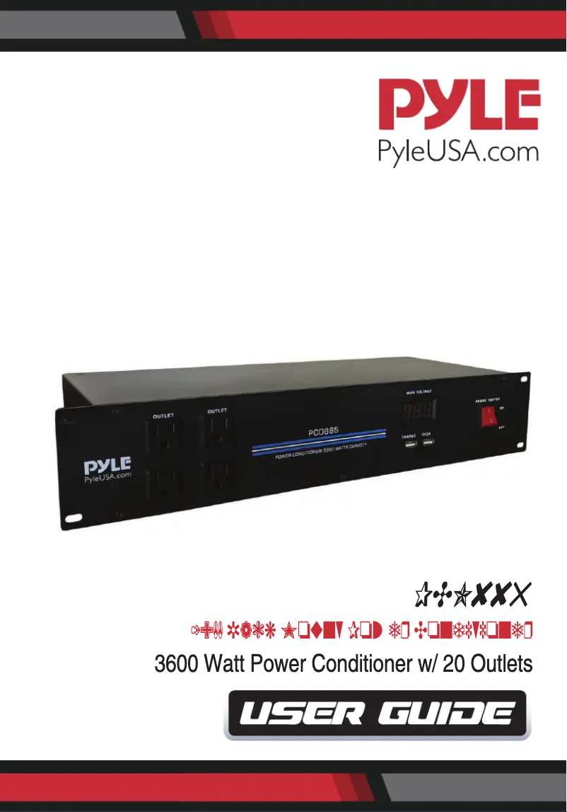 Page n°1 - Manuel utilisateur Pyle PCO885