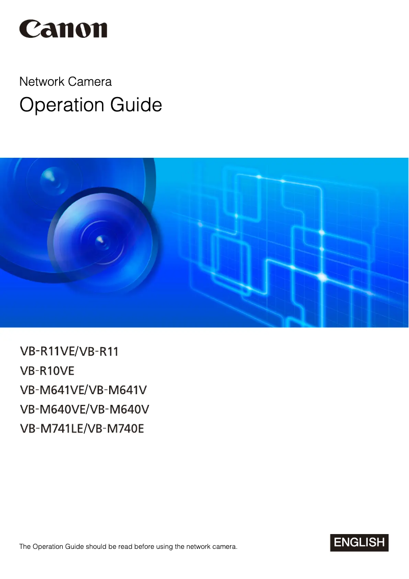 Page 1 de la notice Manuel utilisateur Canon VB-R11