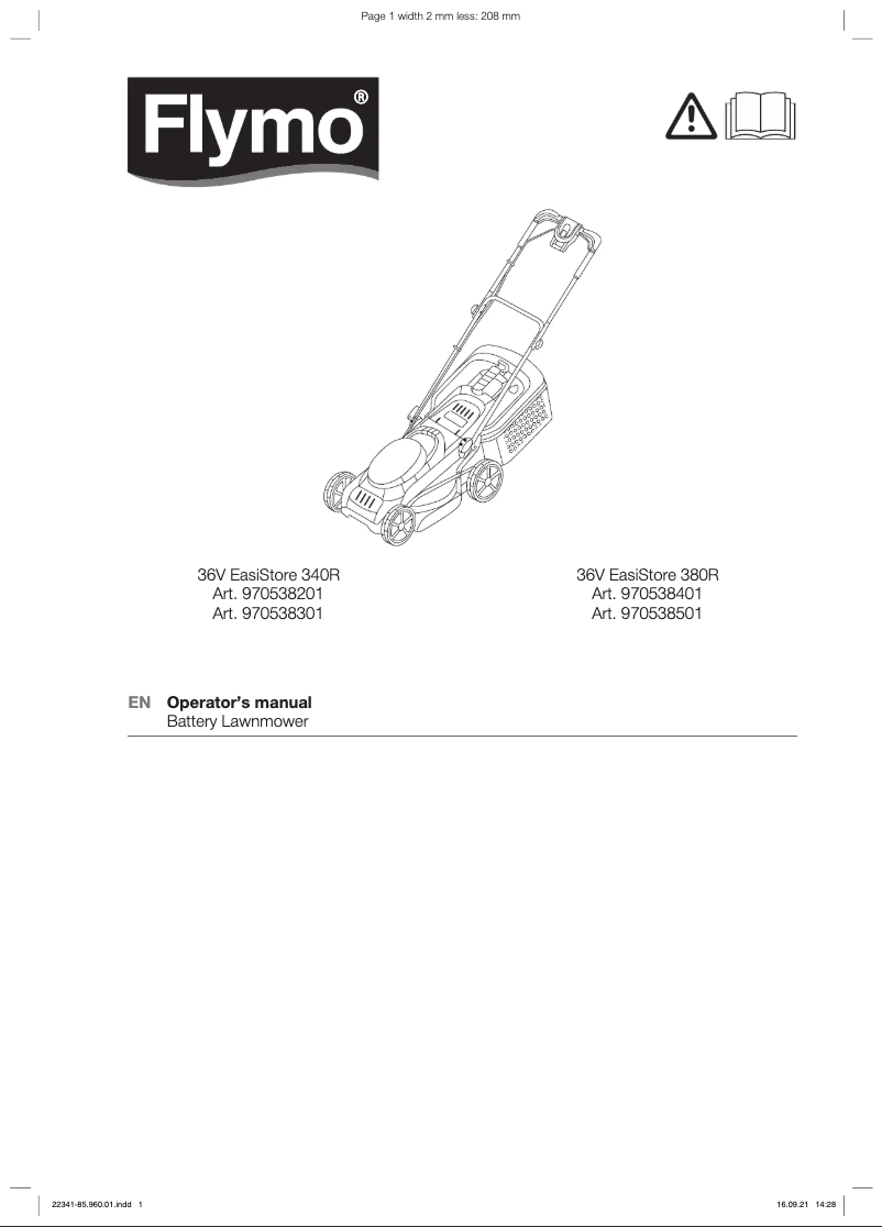 Image de la première page du manuel de l'appareil EasiStore 340R