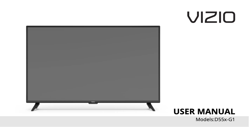 Page 1 de la notice Manuel utilisateur VIZIO D55x-G1