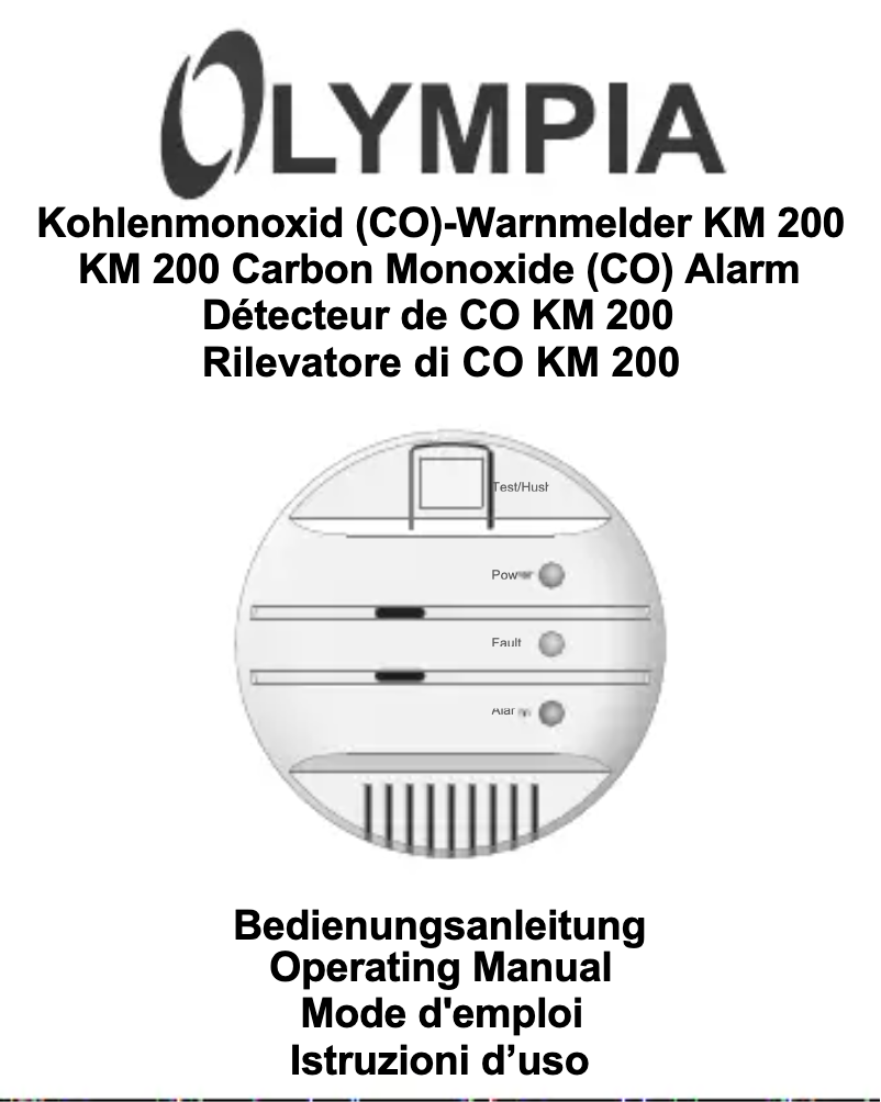 Page 1 de la notice Manuel utilisateur Olympia KM 200