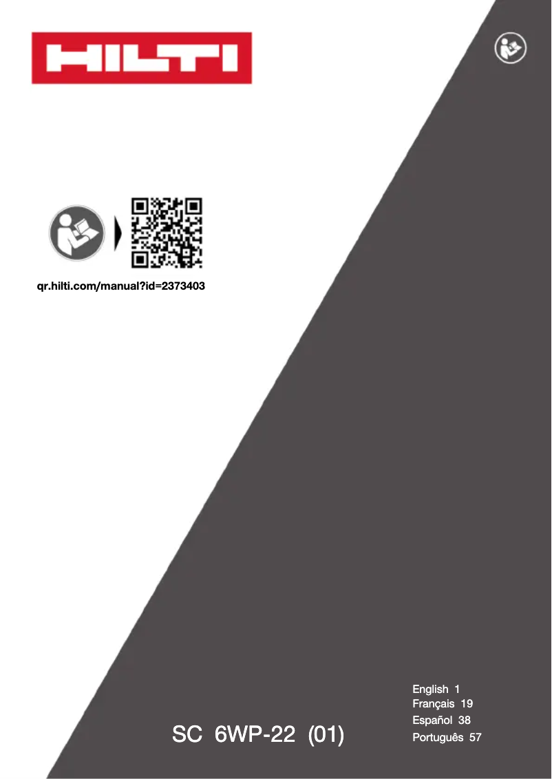 Página 1 del manual Manual de usuario Hilti SC 6WP-22