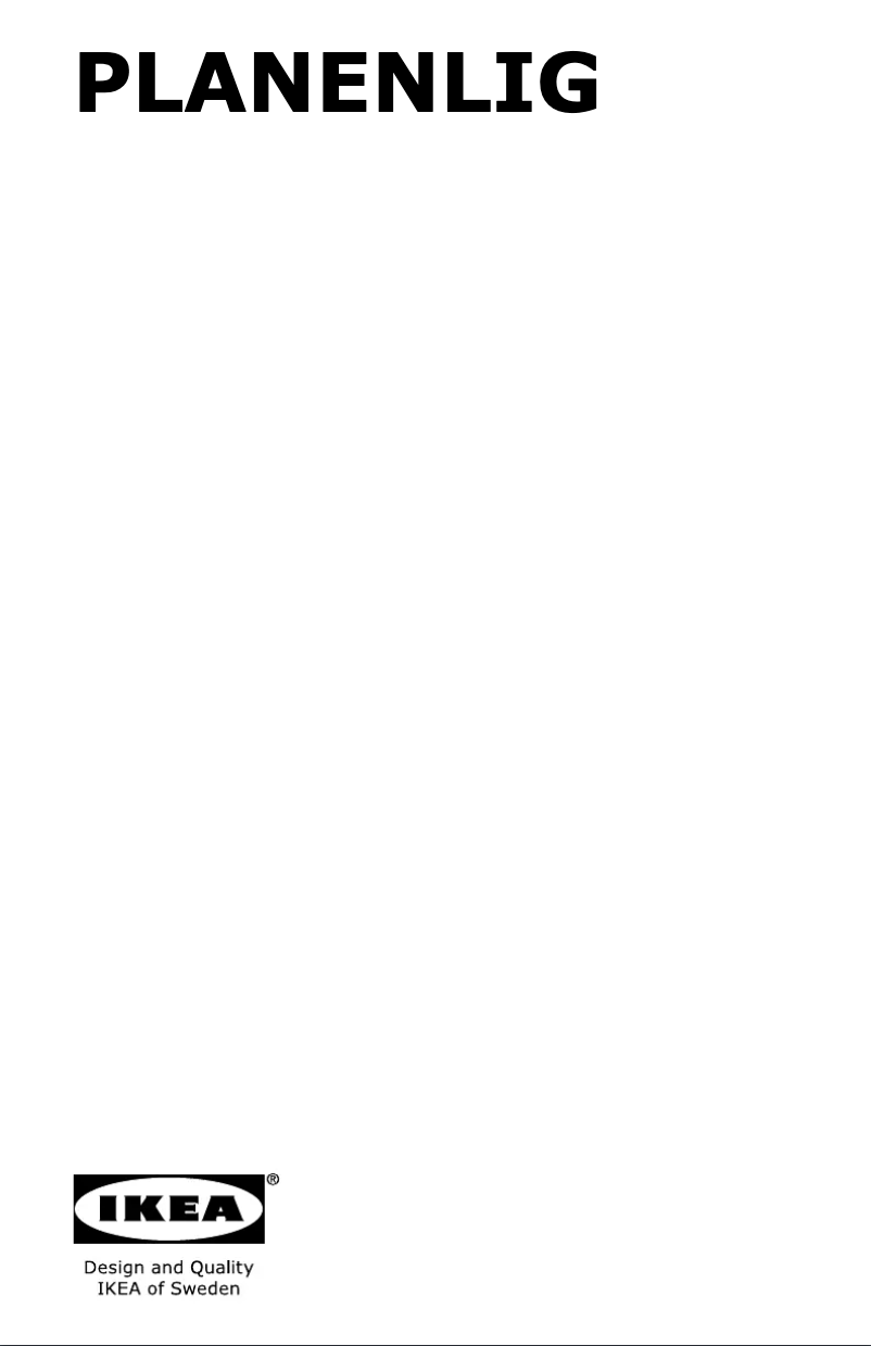 Image de la première page du manuel de l'appareil PLANENLIG 304.621.41