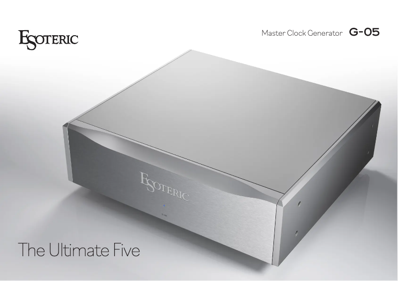 Page 1 de la notice Catalogue Esoteric G-05