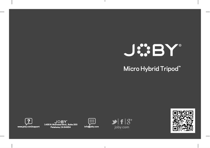 Page n°1 - Manuel utilisateur Joby Micro Hybrid