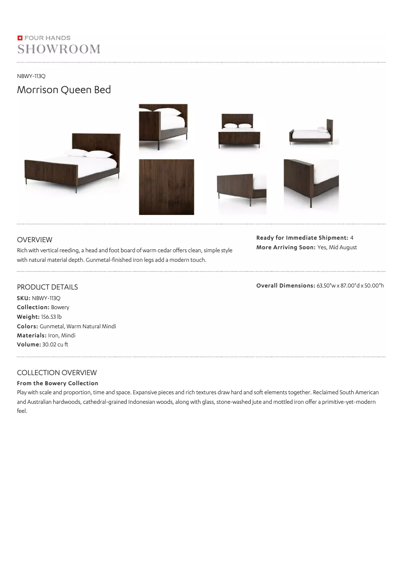 Page 1 de la notice Manuel utilisateur Four Hands NBWY-113Q