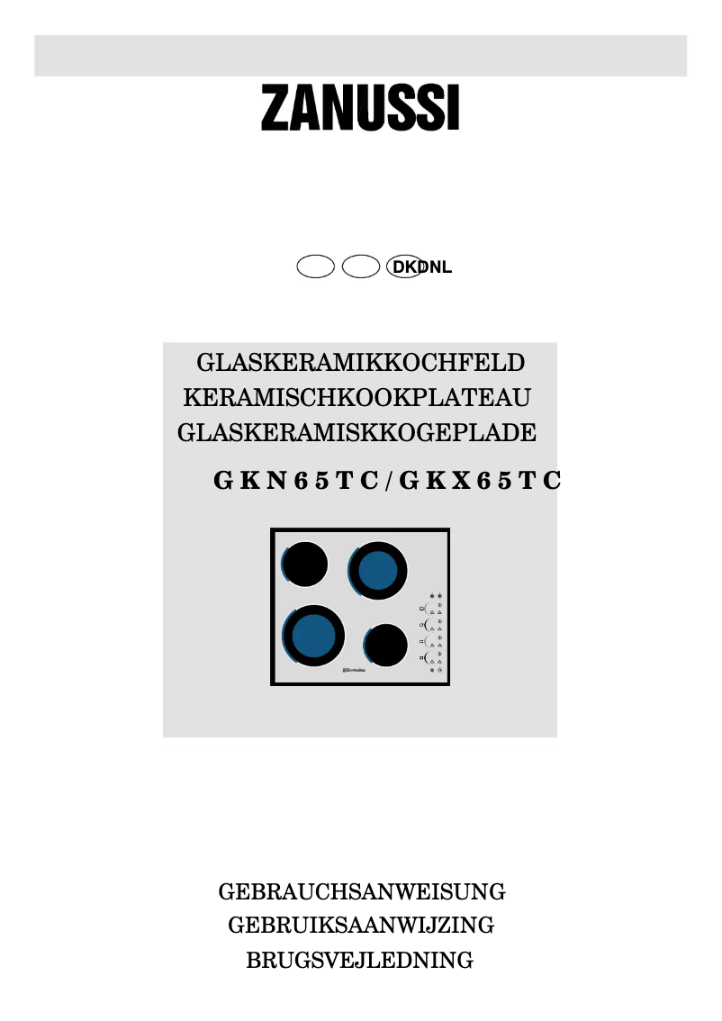 Image de la première page du manuel de l'appareil GKX 65 gkn 65 tc